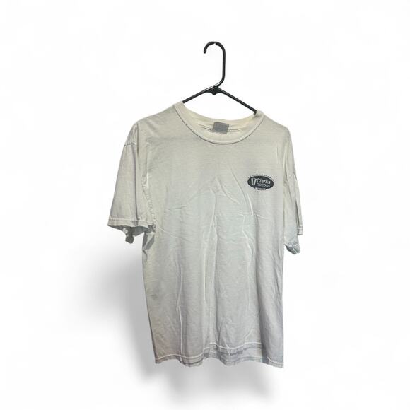 Vintage Clarks Tuxedo 90s T Shirt Distressed Size Large Rare T Shirt - Picture 1 of 5